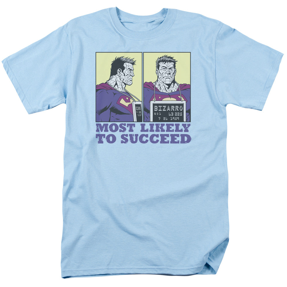 Superman - Most Likely - Short Sleeve Adult 18/1 - Light Blue T-shirt