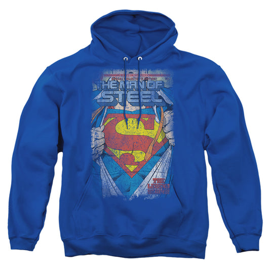 Superman - Legendary - Adult Pull-over Hoodie - Royal Blue