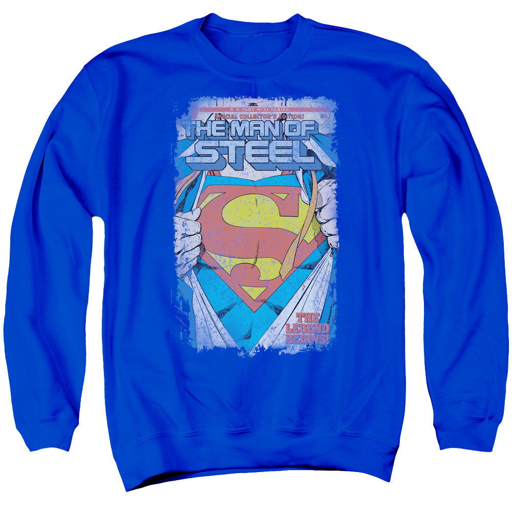Superman - Legendary - Adult Crewneck Sweatshirt - Royal Blue