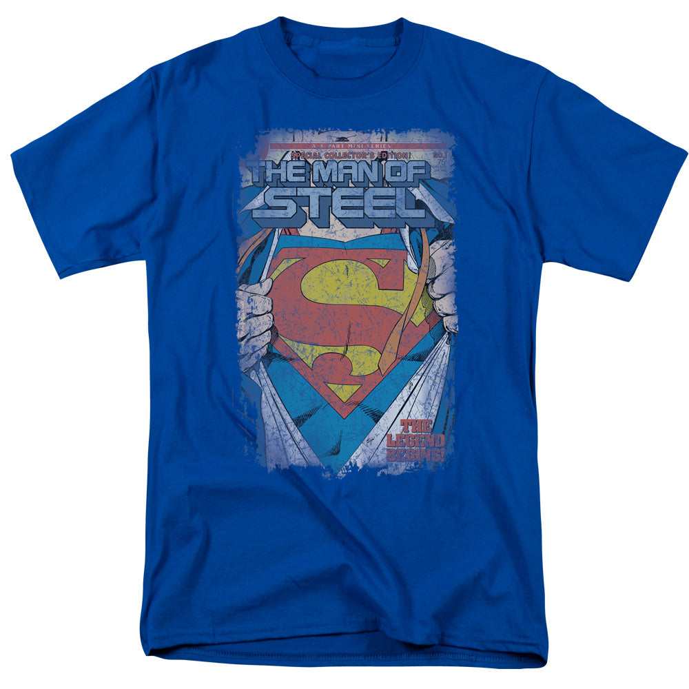 Superman - Legendary - Short Sleeve Adult 18/1 - Royal Blue T-shirt