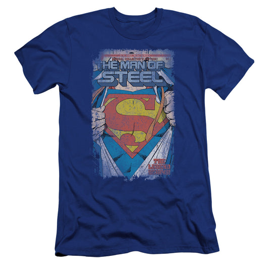 Superman - Legendary-premuim Canvas Adult Slim Fit 30/1 - Royal Blue