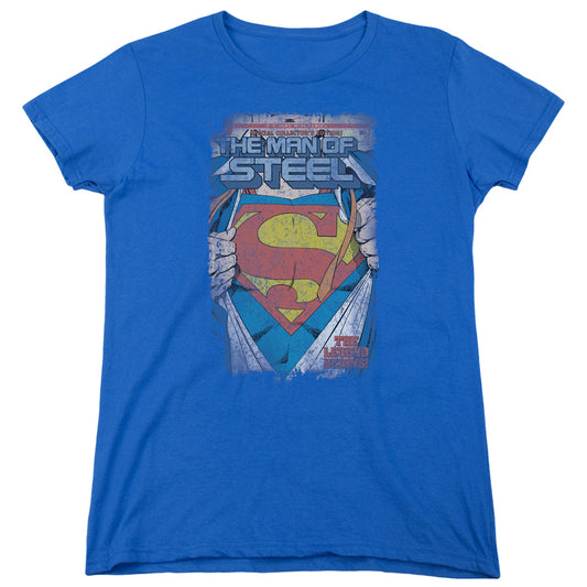 Superman - Legendary - Short Sleeve Womens Tee - Royal Blue T-shirt