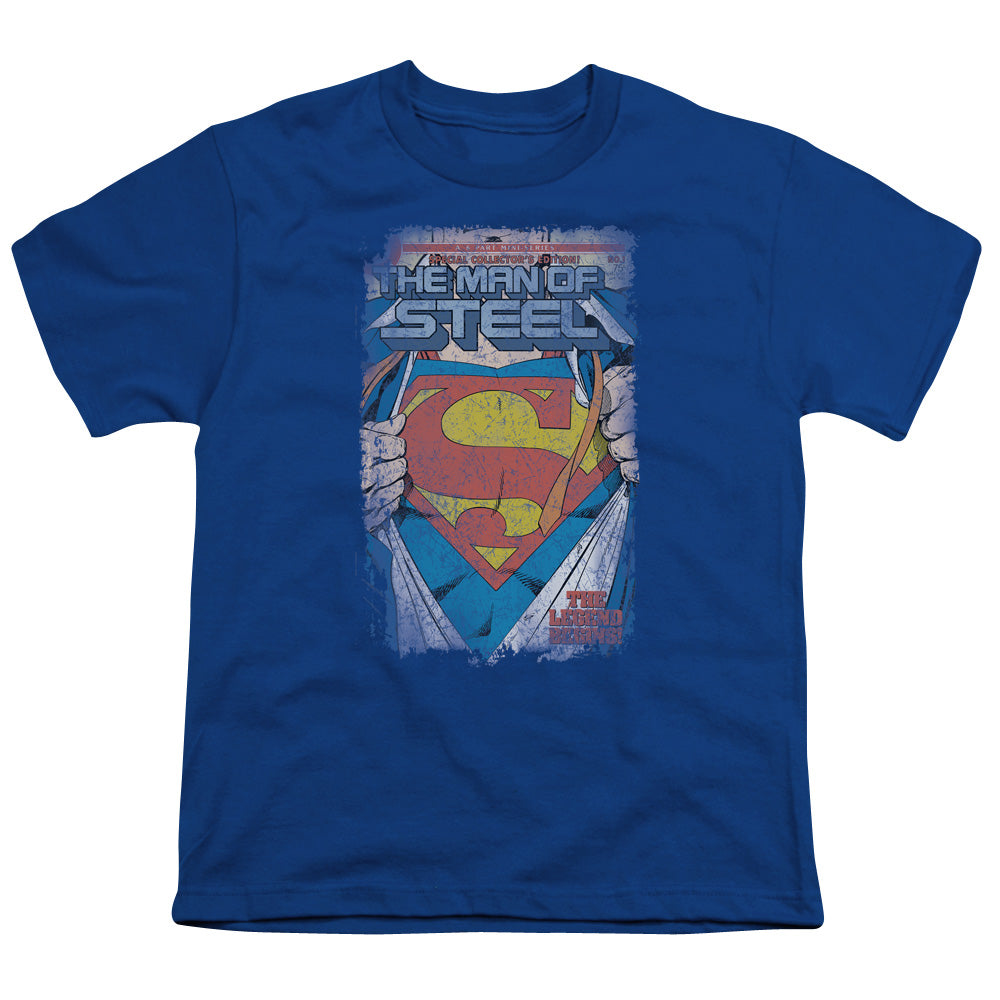 Superman - Legendary - Short Sleeve Youth 18/1 - Royal Blue T-shirt