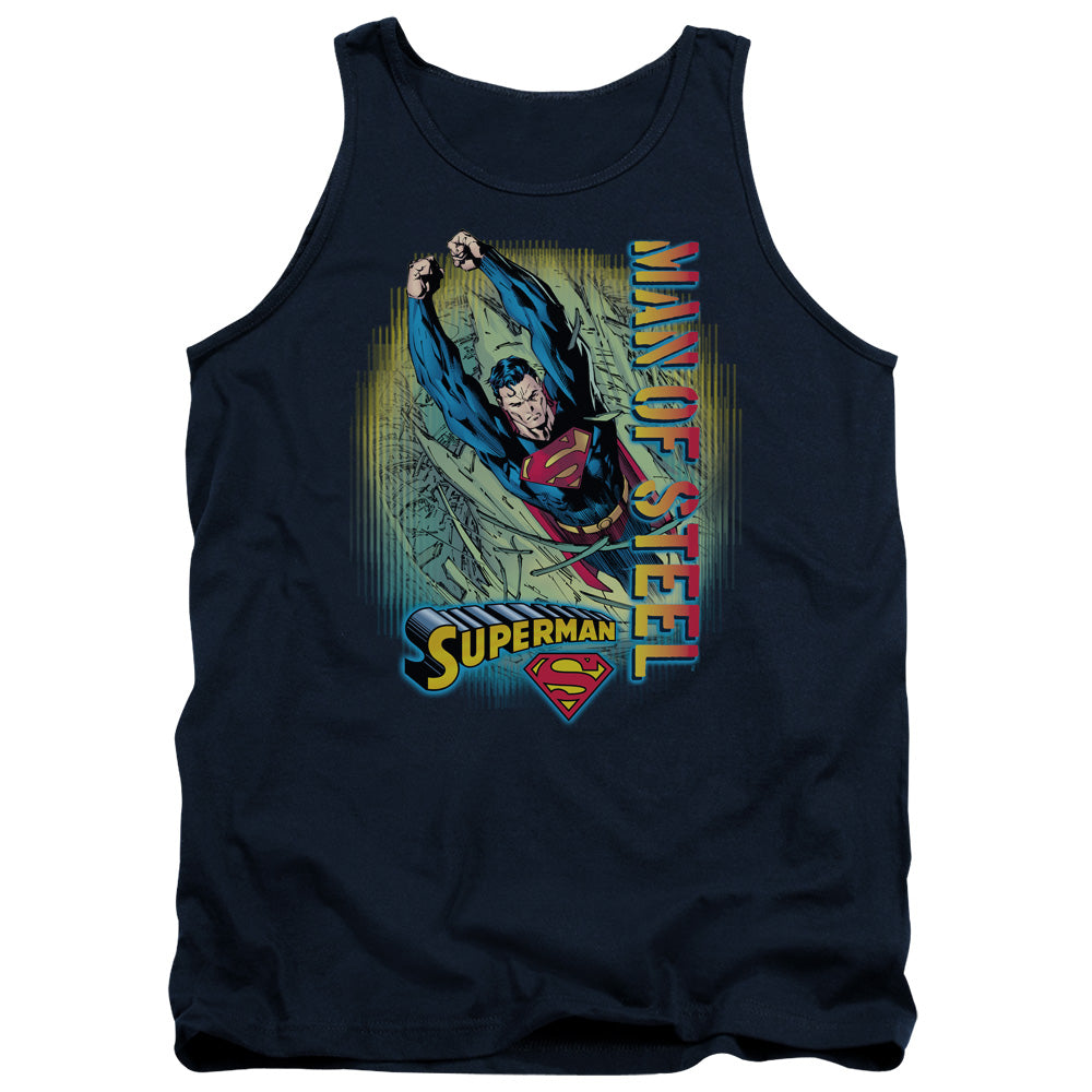 Superman - Breakthrough - Adult Tank - Navy