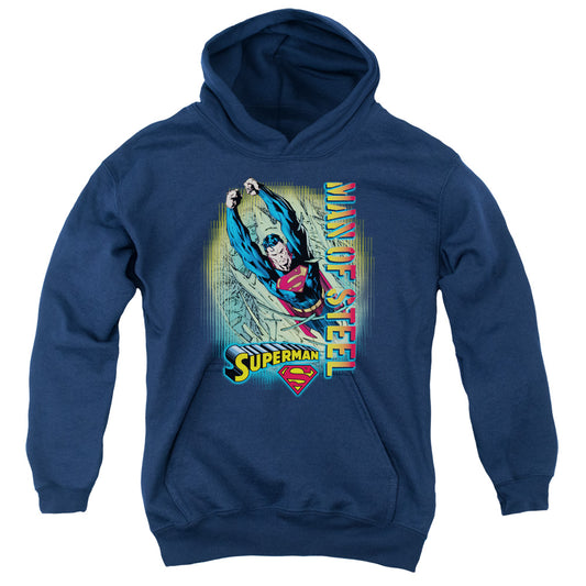 Superman - Breakthrough - Youth Pull-over Hoodie - Navy