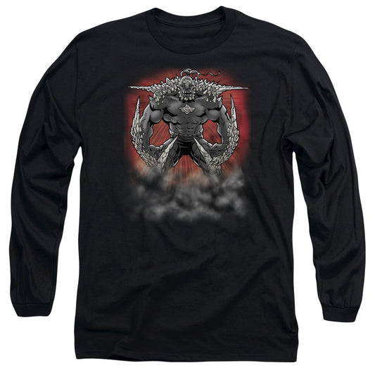 Superman - Doomsday Dust - Long Sleeve Adult 18/1 - Black T-shirt