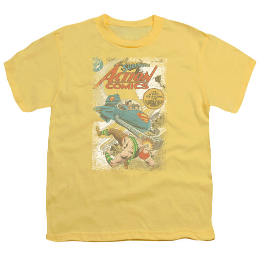 Superman - Action #481 Cover - Short Sleeve Youth 18/1 - Banana T-shirt