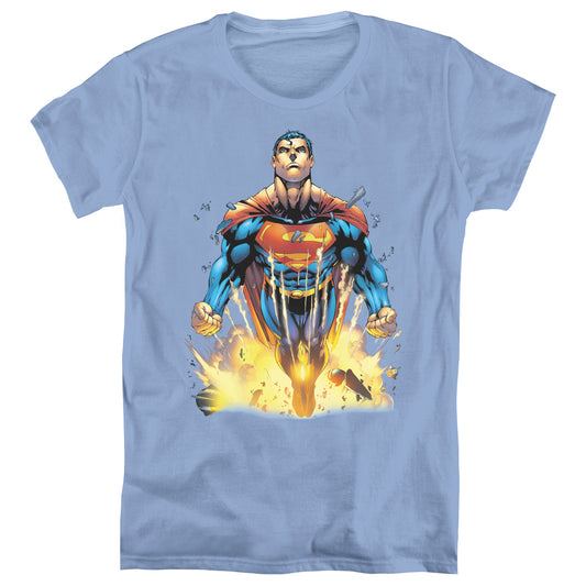 Superman - #224 Cover - Short Sleeve Womens Tee - Carolina Blue T-shirt
