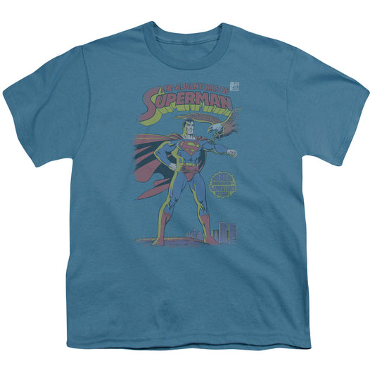 Superman - Aofm #424 Cover - Short Sleeve Youth 18/1 - Slate T-shirt