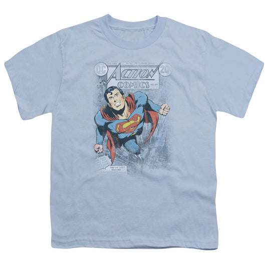 Superman - Action #419 Distress - Short Sleeve Youth 18/1 - Slate T-shirt