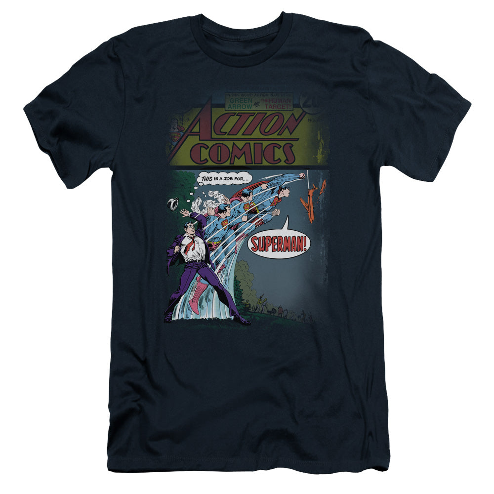 Superman - Quick Change - Short Sleeve Adult 30/1 - Navy T-shirt