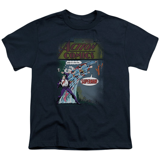 Superman - Quick Change - Short Sleeve Youth 18/1 - Navy T-shirt
