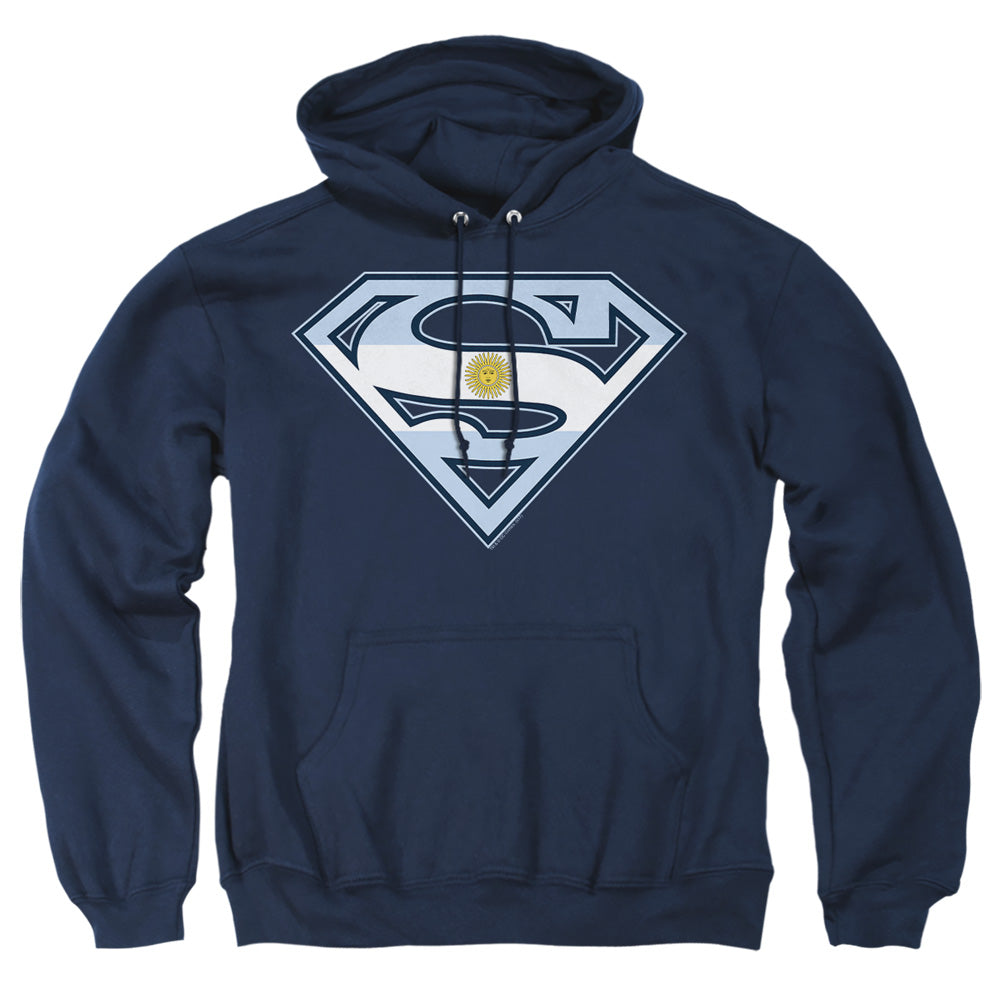 Superman - Argentinian Shield - Adult Pull-over Hoodie - Navy
