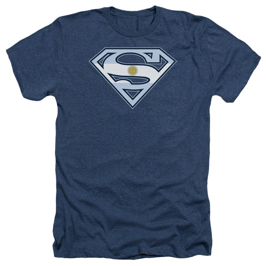 Superman - Argentinian Shield - Adult Heather - Navy