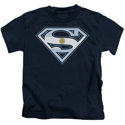 SUPERMAN ARGENTINIAN SHIELD - S/S JUVENILE 18/1 - NAVY - T-Shirt