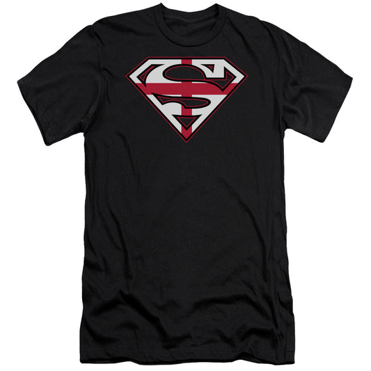 Superman - English Shield-premuim Canvas Adult Slim Fit 30/1 - Black
