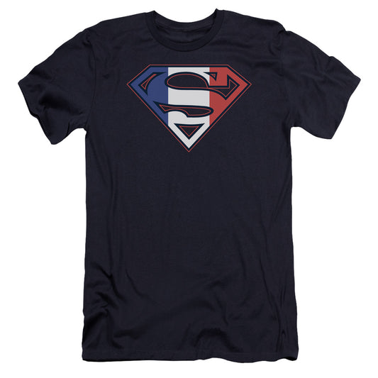 Superman - French Shield-premuim Canvas Adult Slim Fit 30/1 - Navy