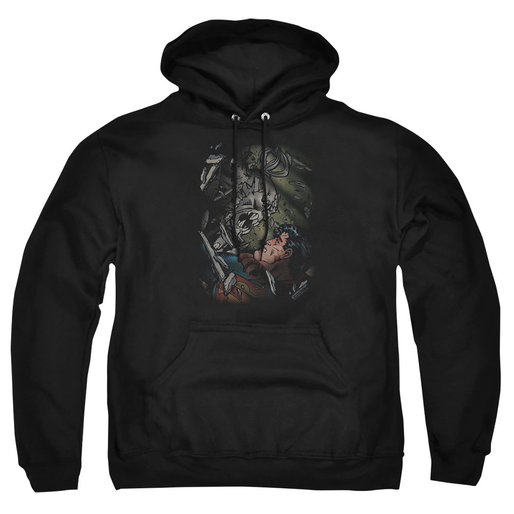 Superman - Epic Battle - Adult Pull-over Hoodie - Black