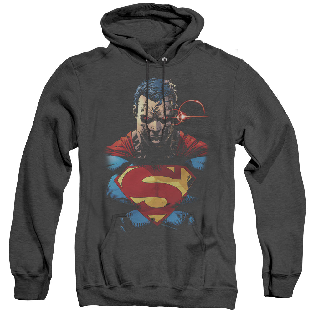 Superman - Displeased - Adult Heather Hoodie - Black