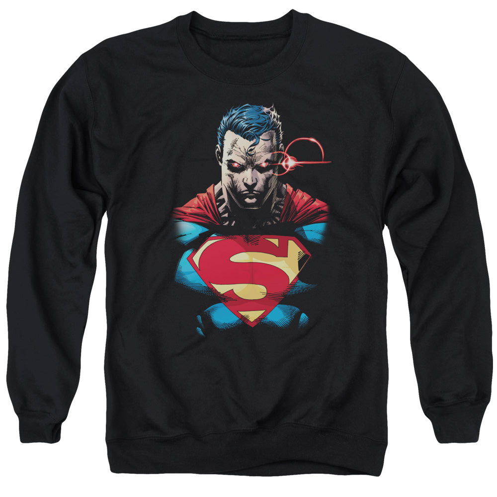 Superman - Displeased - Adult Crewneck Sweatshirt - Black