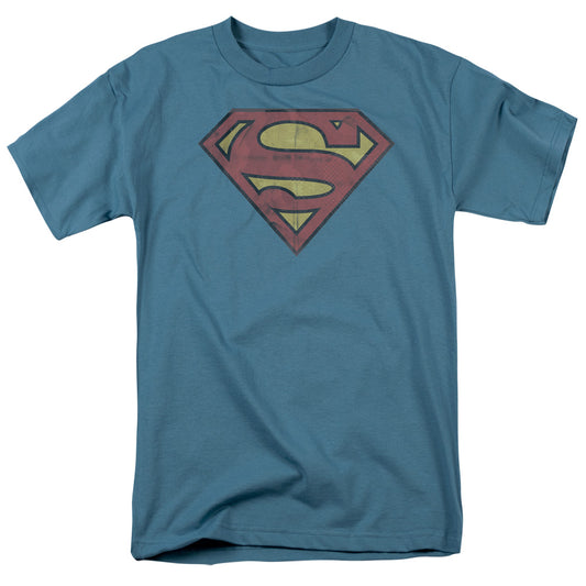 Superman - Gritty Shield - Short Sleeve Adult 18/1 - Slate T-shirt