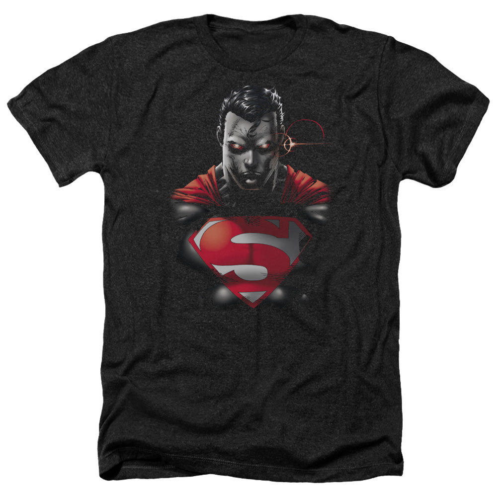 Superman - Heat Vision Charged - Adult Heather-black