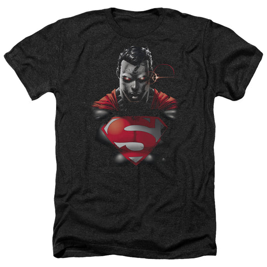 Superman - Heat Vision Charged - Adult Heather-black