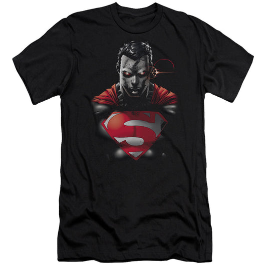 Superman - Heat Vision Charged - Short Sleeve Adult 30/1 - Black T-shirt