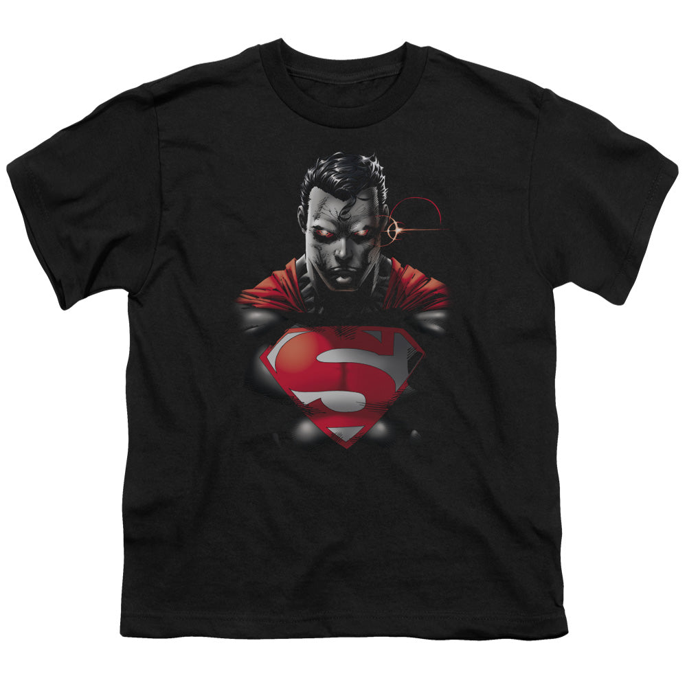 Superman - Heat Vision Charged - Short Sleeve Youth 18/1 - Black T-shirt