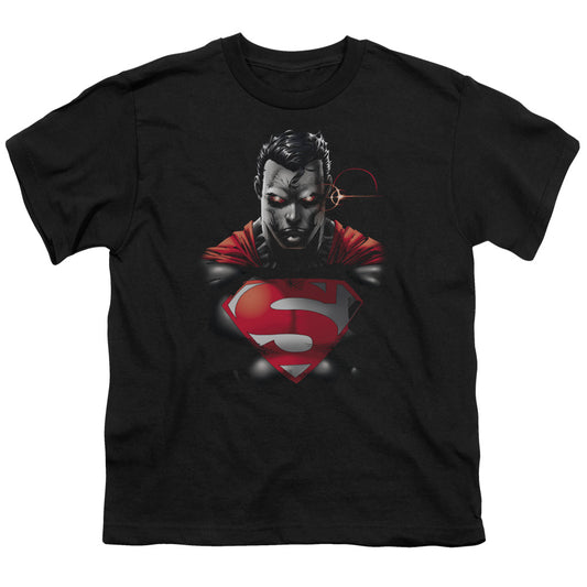 Superman - Heat Vision Charged - Short Sleeve Youth 18/1 - Black T-shirt