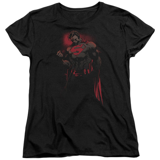Superman - Red Son - Short Sleeve Womens Tee - Black T-shirt