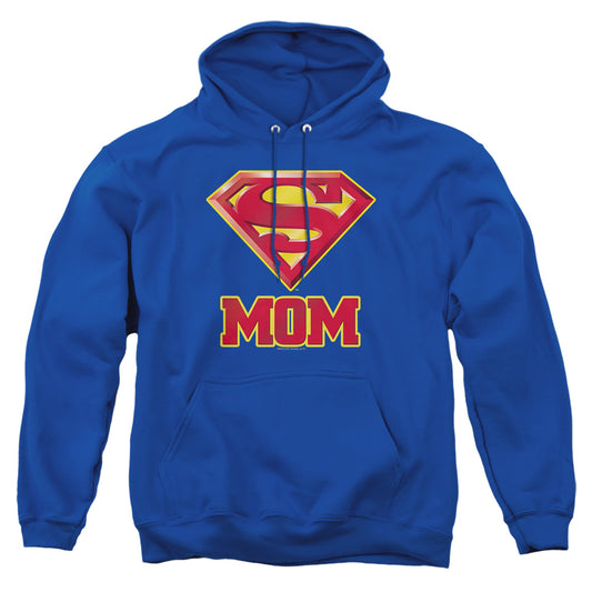 Superman - Super Mom - Adult Pull-over Hoodie - Royal Blue