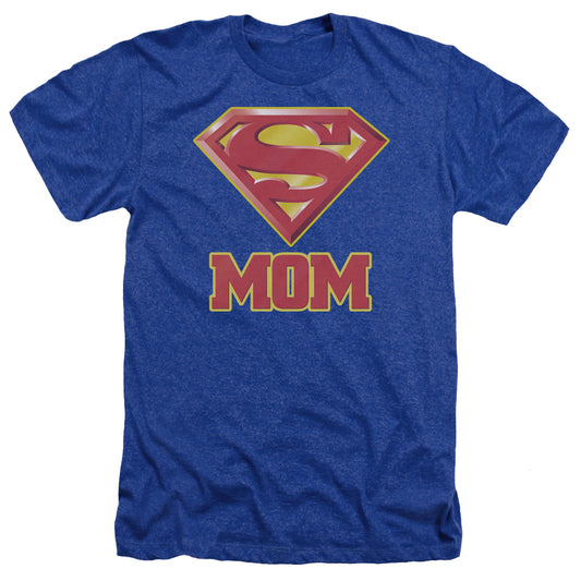 Superman - Super Mom - Adult Heather - Royal Blue