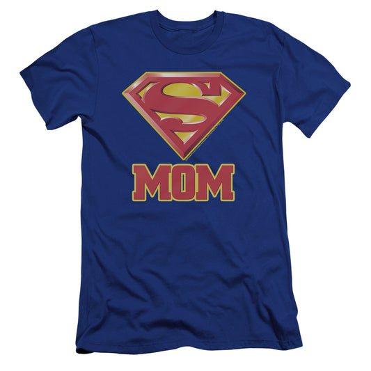 Superman - Super Mom-premuim Canvas Adult Slim Fit 30/1 - Royal Blue