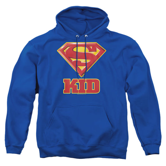 Superman - Super Kid - Adult Pull-over Hoodie - Royal Blue