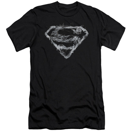 SUPERMAN SMOKING SHIELD - S/S ADULT 30/1 - BLACK T-Shirt