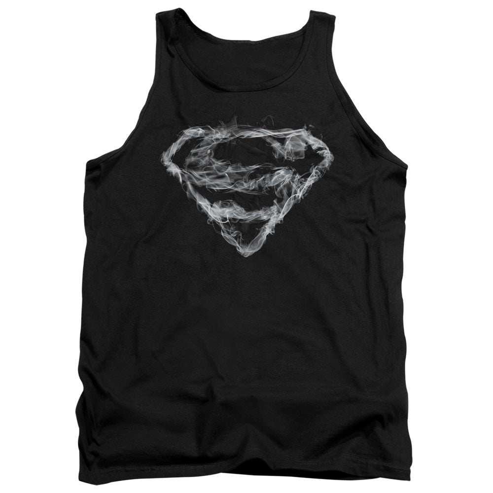 Superman - Smoking Shield - Adult Tank - Black
