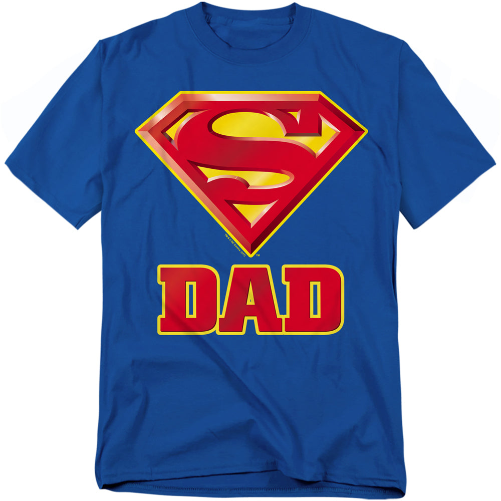 Superman - Super Dad - Short Sleeve Adult 18/1 - Royal Blue T-shirt