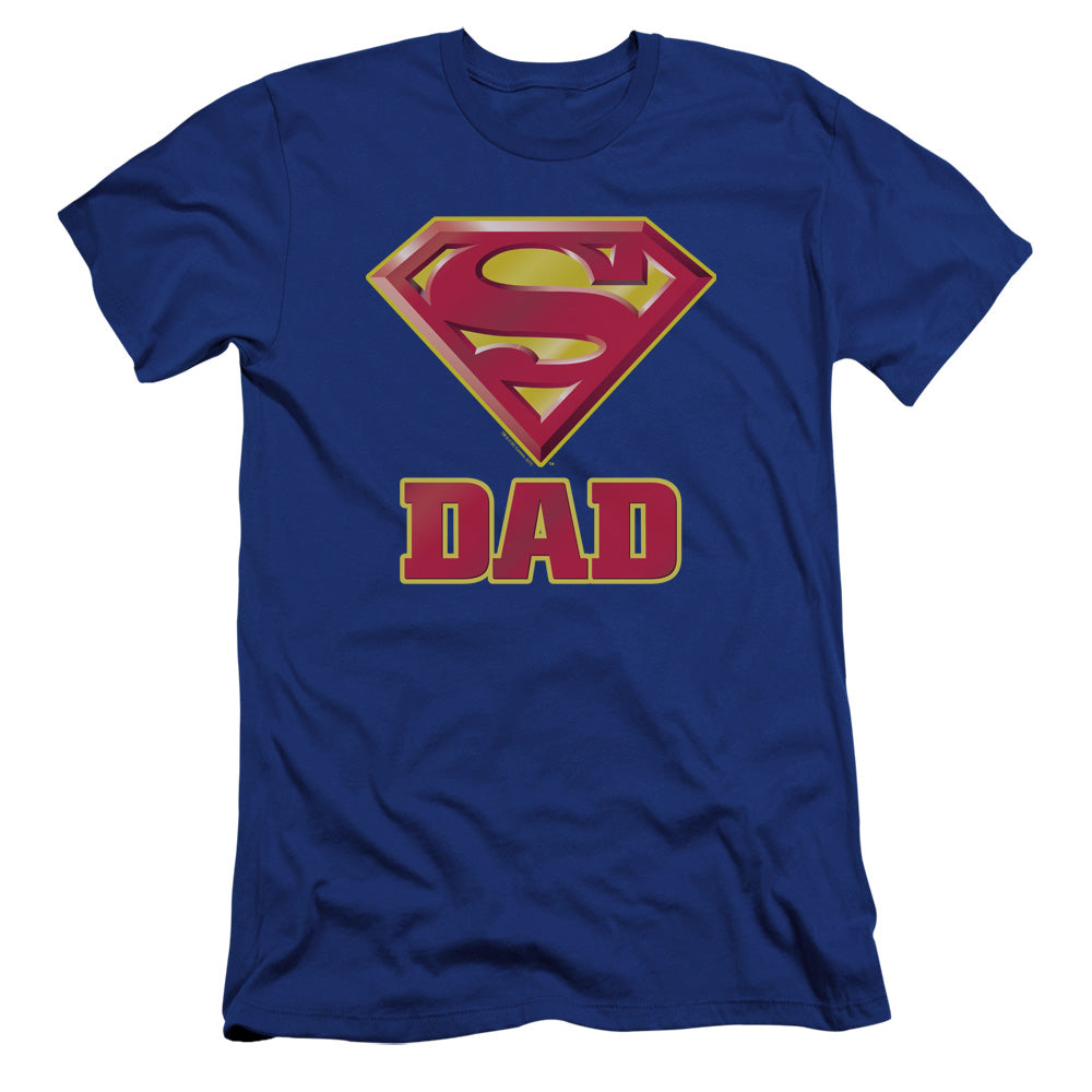 Superman - Super Dad-premuim Canvas Adult Slim Fit 30/1 - Royal Blue