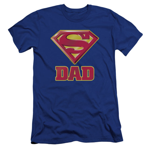 Superman - Super Dad-premuim Canvas Adult Slim Fit 30/1 - Royal Blue