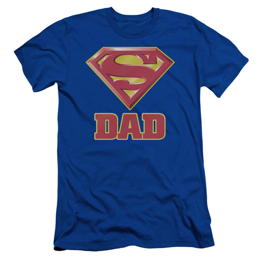 Superman - Super Dad - Short Sleeve Adult 30/1 - Royal Blue T-shirt