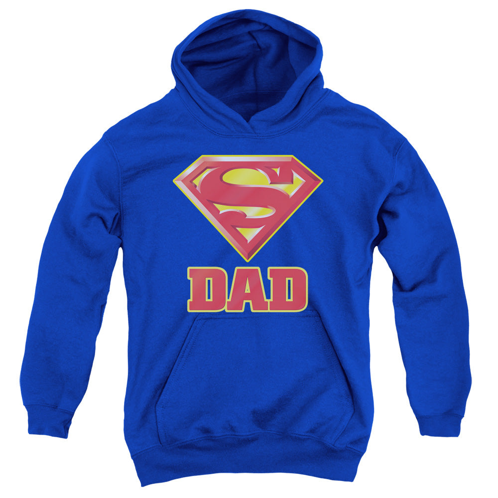 Superman - Super Dad - Youth Pull-over Hoodie - Royal Blue