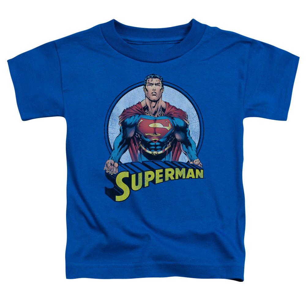 Superman - Flying High Again - Short Sleeve Toddler Tee - Royal Blue T-shirt