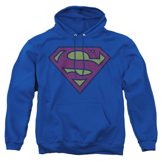 Superman - Little Logos - Adult Pull-over Hoodie - Royal Blue
