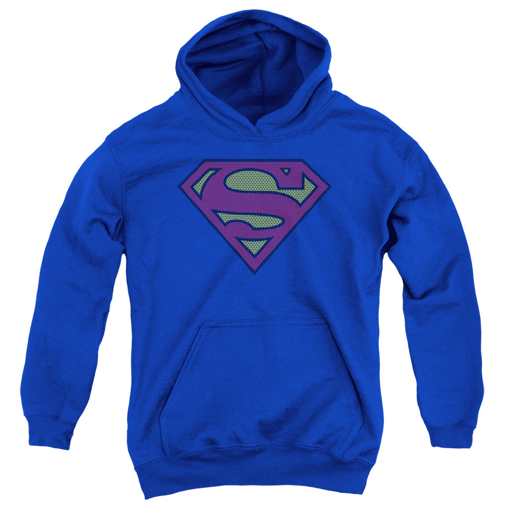 Superman - Little Logos - Youth Pull-over Hoodie - Royal