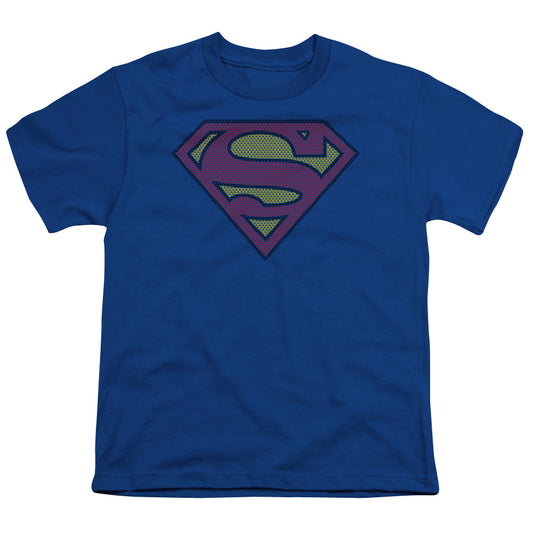 Superman - Little Logos - Short Sleeve Youth 18/1 - Royal Blue T-shirt