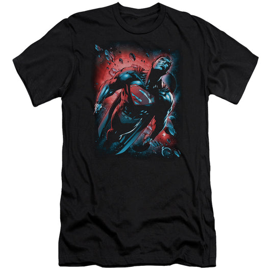 SUPERMAN RED SUN - S/S ADULT 30/1 - BLACK T-Shirt