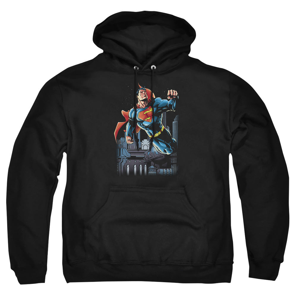 Superman - Night Fight - Adult Pull-over Hoodie - Black