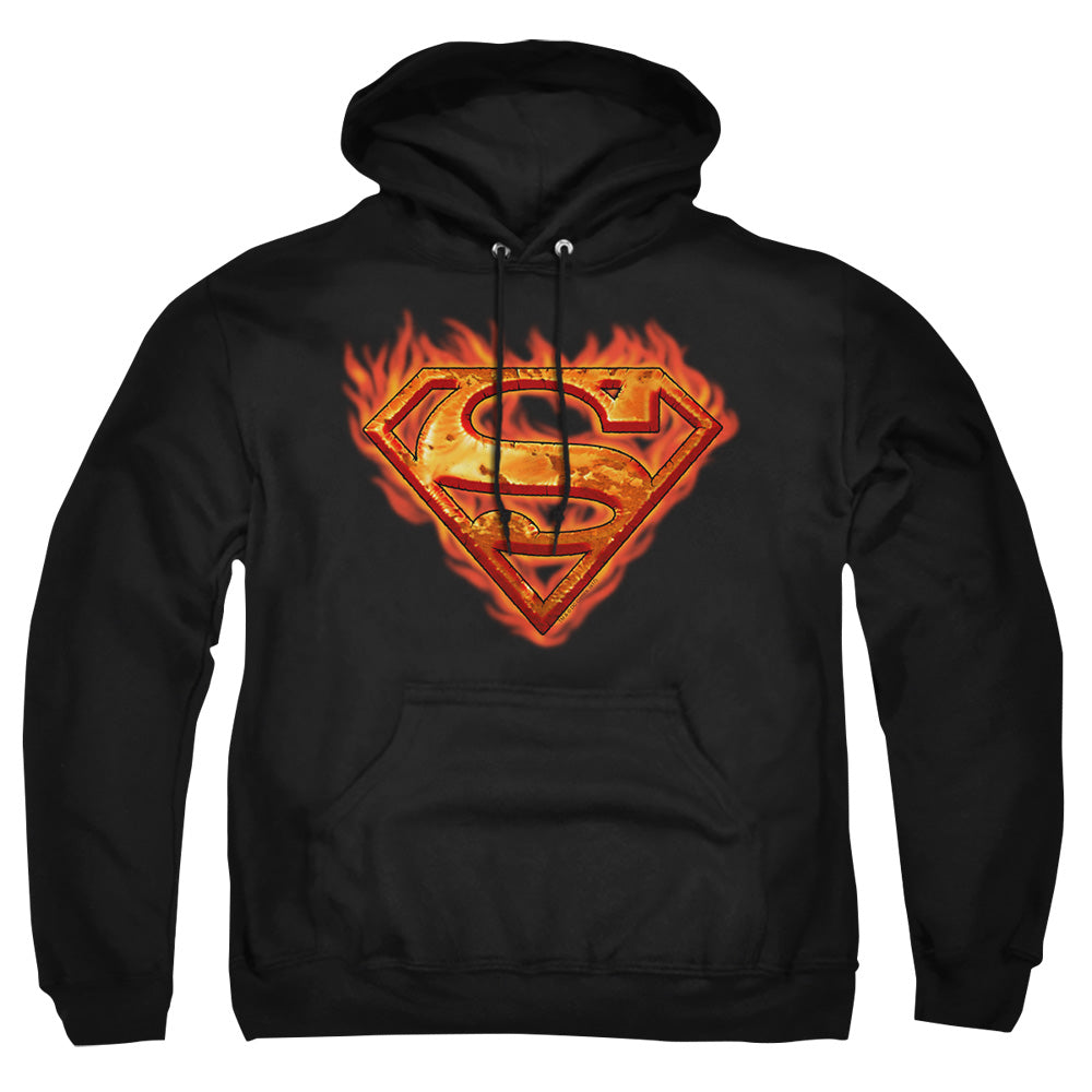 Superman - Hot Metal - Adult Pull-over Hoodie - Black