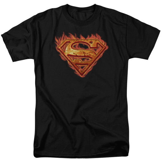 Superman - Hot Metal - Short Sleeve Adult 18/1 - Black T-shirt